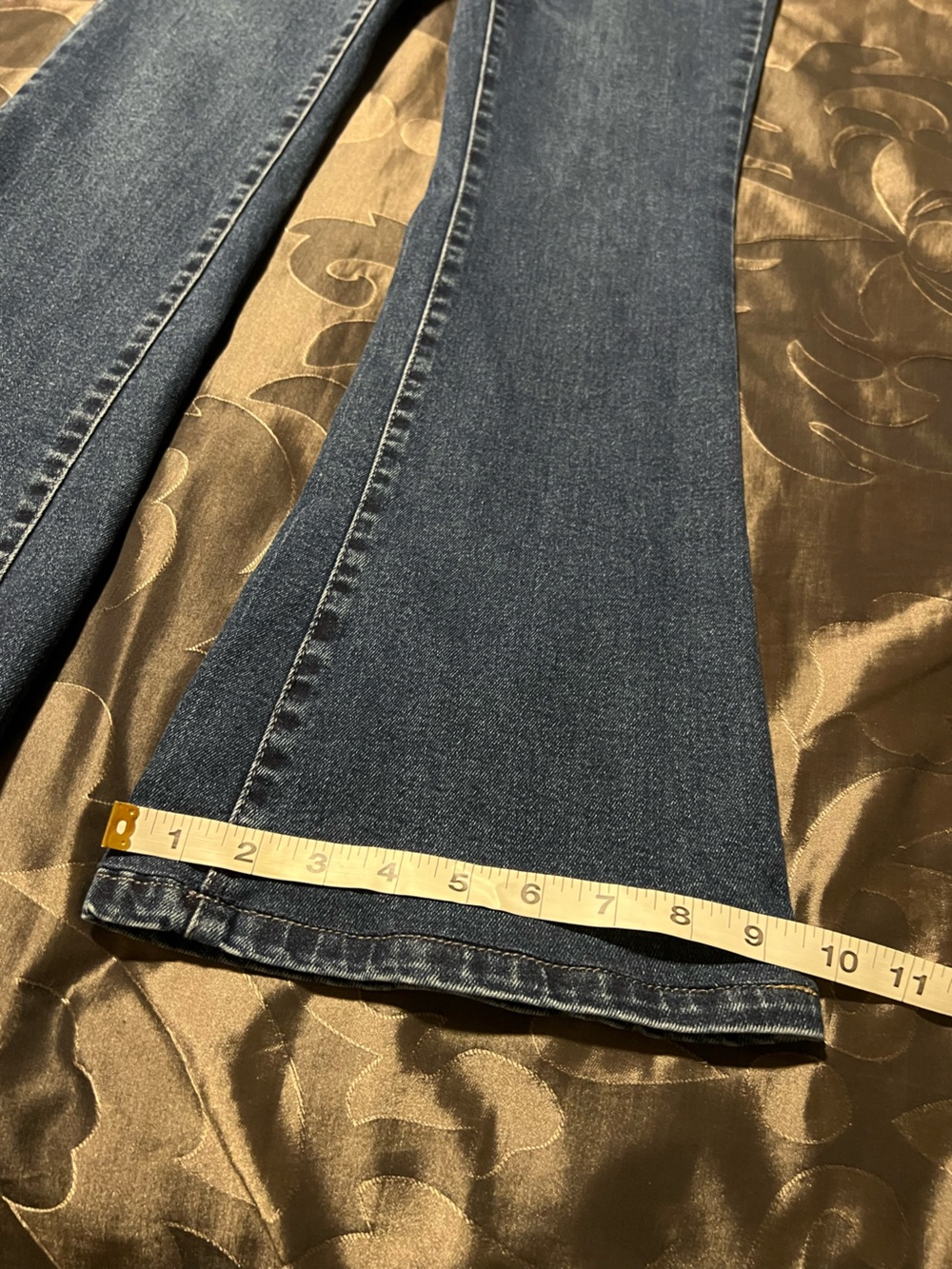 American Tall Chloe High Rise Flare Faded Dark Indigo Denim Jeans Women’s 27 - Picture 6 of 14